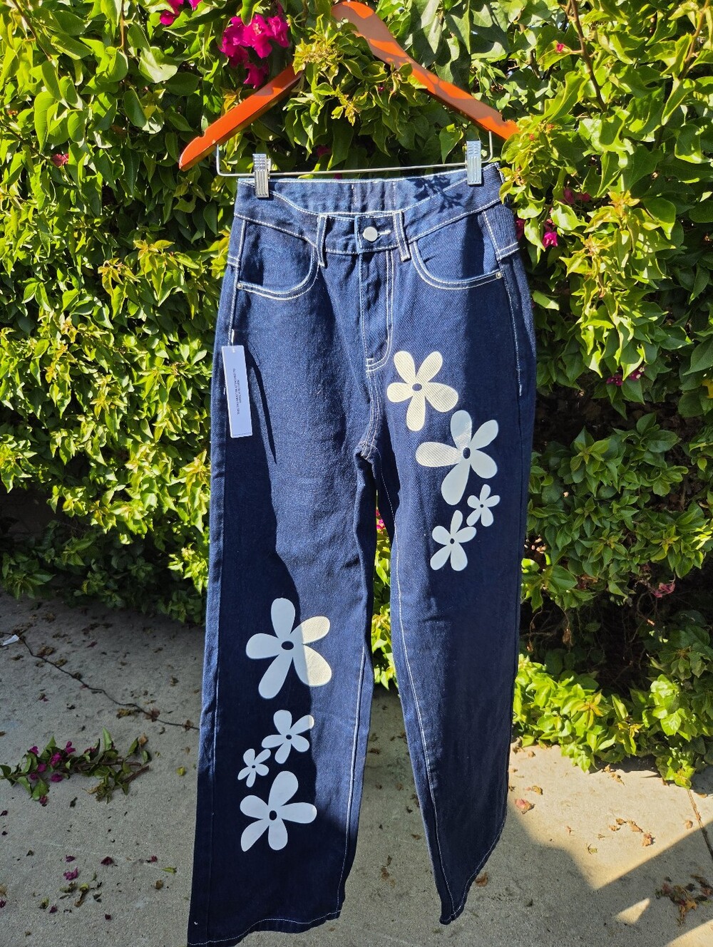 Princess Polly Daisy Wide Leg Jeans Women's Size 2 Dark Navy Denim Tall NWT